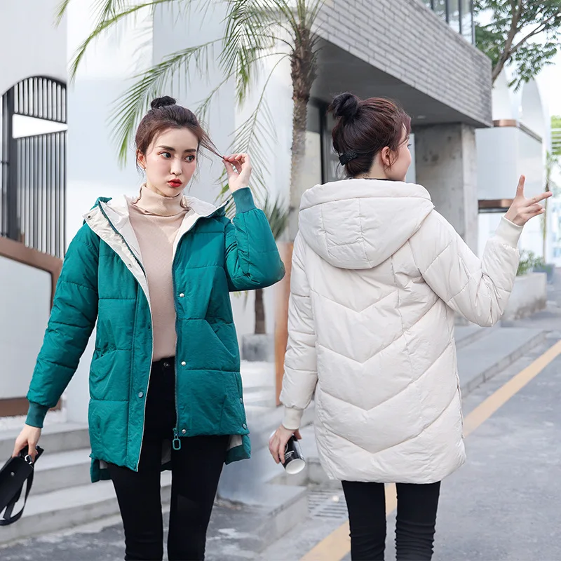 Горячая Распродажа пуховая парка зимняя Корейская версия студенческой куртки