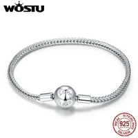 wostu real 925 sterling silver bracelet forever love bracelet for women wedding original bracelet authentic jewelry cqb201