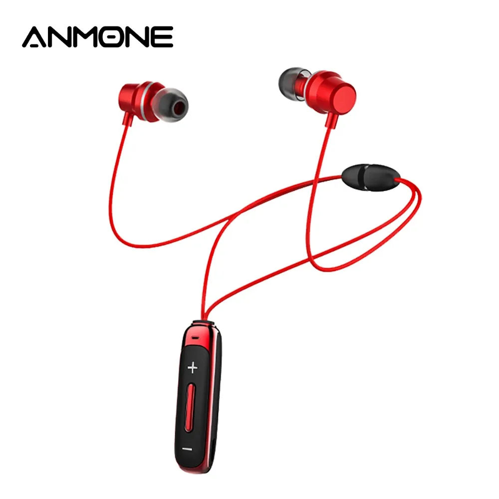 ANMONE BT315 Bluetooth наушники в ухо Беспроводные с микрофоном бас Спорт магнитный