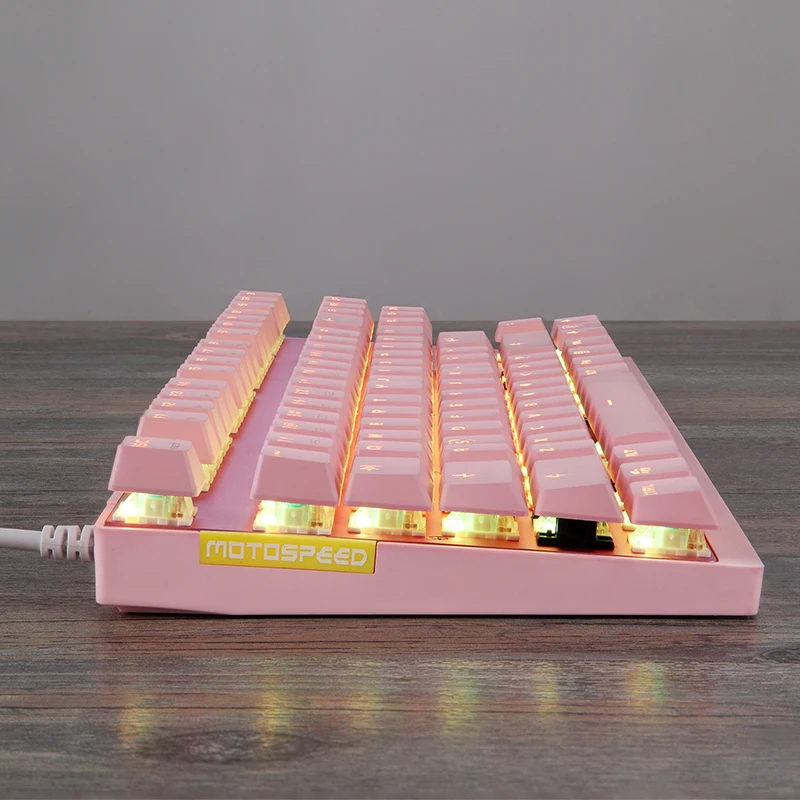 englishrussian original motospeed rgb gaming mechanical keyboard led backlight 87 keys usb wired keyboards for computer gamer free global shipping