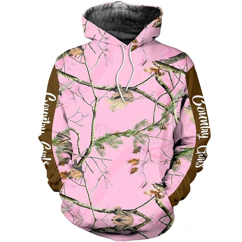 

Men's Top 3D Printing Pink Branch Camouflage Pattern Fashion Casual Zipper Hooded Pullover Men's/Women's Sweatshirt/hoodie S-5XL