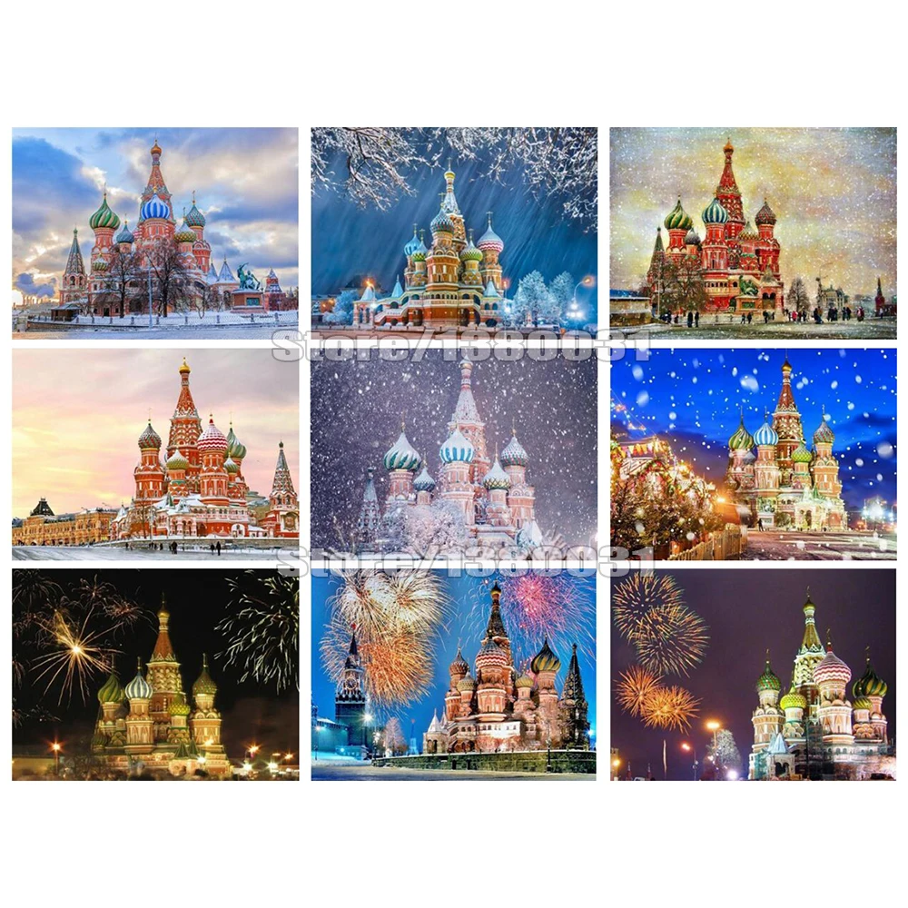 5D алмазная живопись сделай сам полный квадратный пейзаж вышивка крестиком из