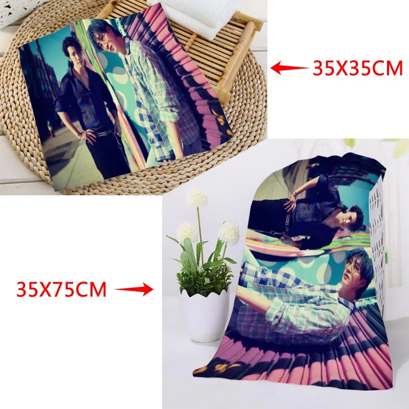 Пользовательский KPOP супер младший Печатный квадратный полотенце s микрофибра