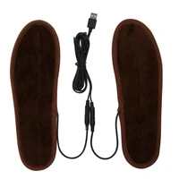 50 hot sale 1 pair soft durable cold proof usb charging electric heating insole foot warmer pad washable insole