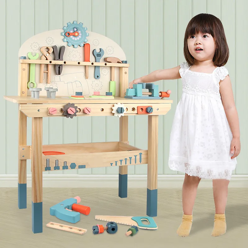 

Детский деревянный многофункциональный стол для раннего развития, интерактивный игровой домик для детского сада, обучающие игрушки