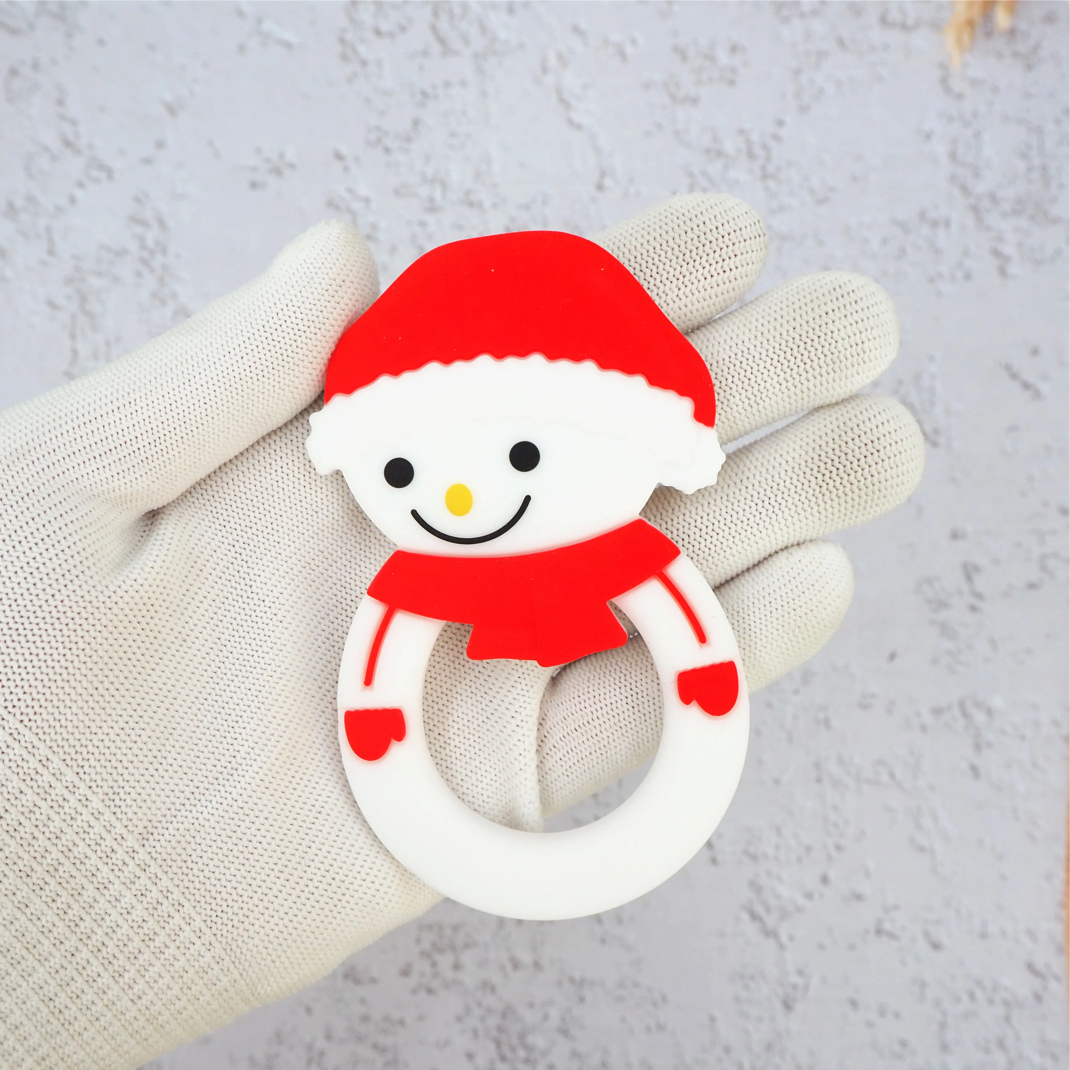 Chenkai-mordedor de silicona para beb&eacute;, de Navidad, Pap&aacute; Noel, &aacute;rbol, estrella, nieve, regalo de dentici&oacute;n para hombre, chupete c&oacute;modo DIY, 10 Uds.-1