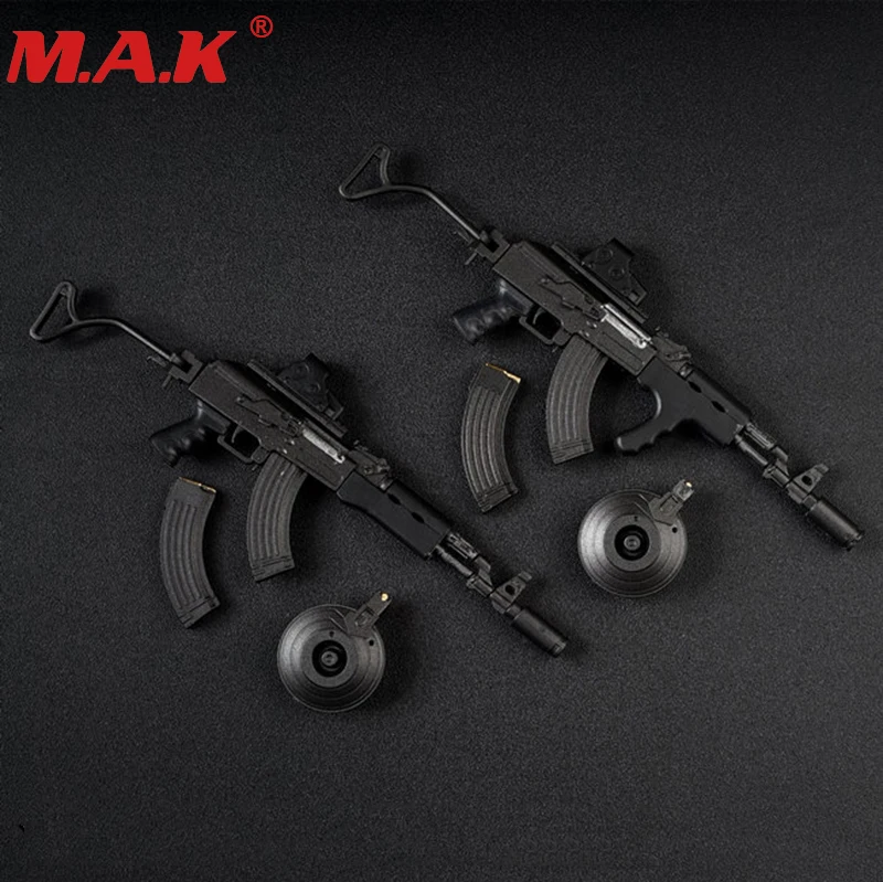 Buy 1/6 scale gun model action figure accessory 13cm AS020A black AK47 toys weapon models for 12'' soldier figures on