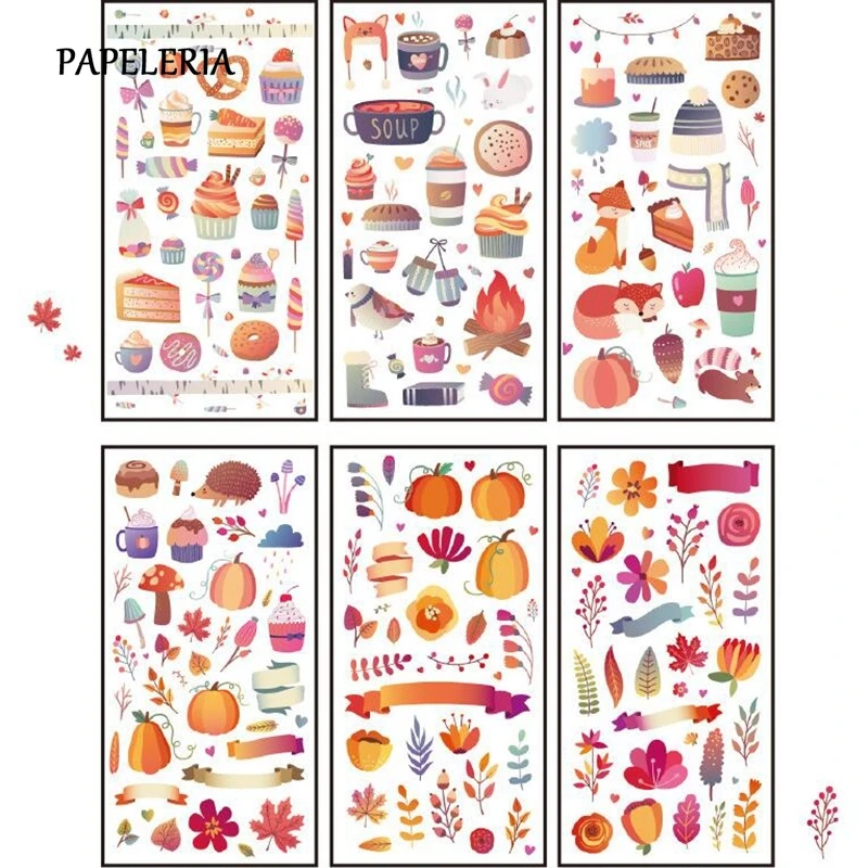 6 цветов декоративные канцелярские наклейки с замечательным лесом для вечерние