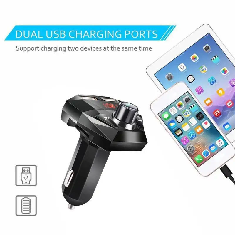 Bluetooth-адаптер для FM-передатчика 5 0 автомобильный аудиоприемник двойной USB-разъем