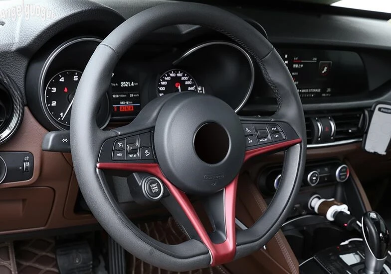 Для Alfa Romeo Giulia Stelvio Красное или углеродное волокно стильное Автомобильное рулевое