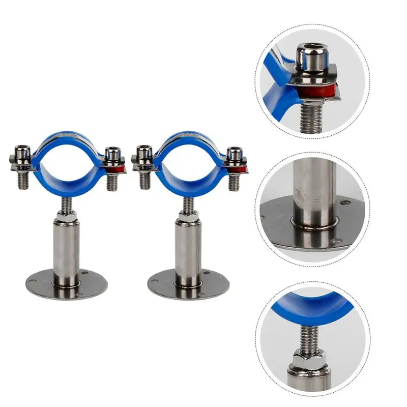 

1pc Adjustable Stainless Steel Hose Clamps Water Pipe Clips Tube Bracket Clamp
