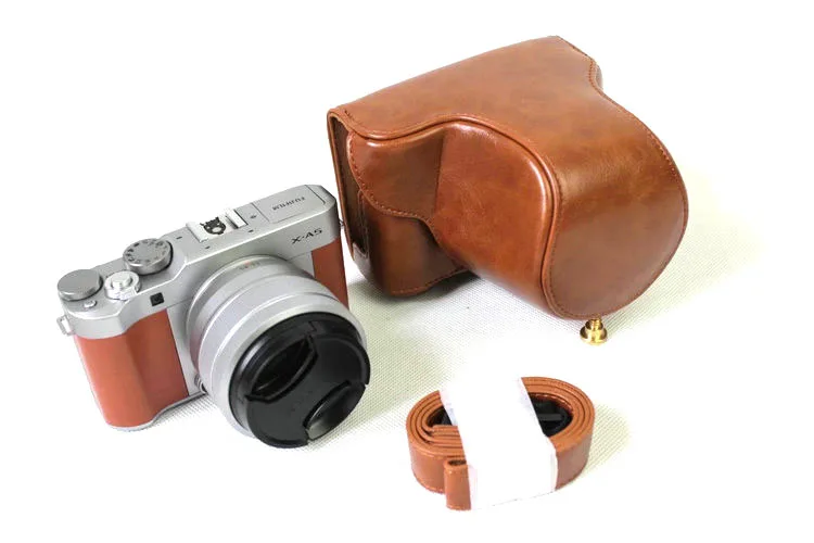 

camera bag PU Leather Case for Fujifilm Fuji X-A7 XA7 X-A5 X-A20 xa5 xa20 XA10 15-45mm Lens Cover With Shoulder Strap