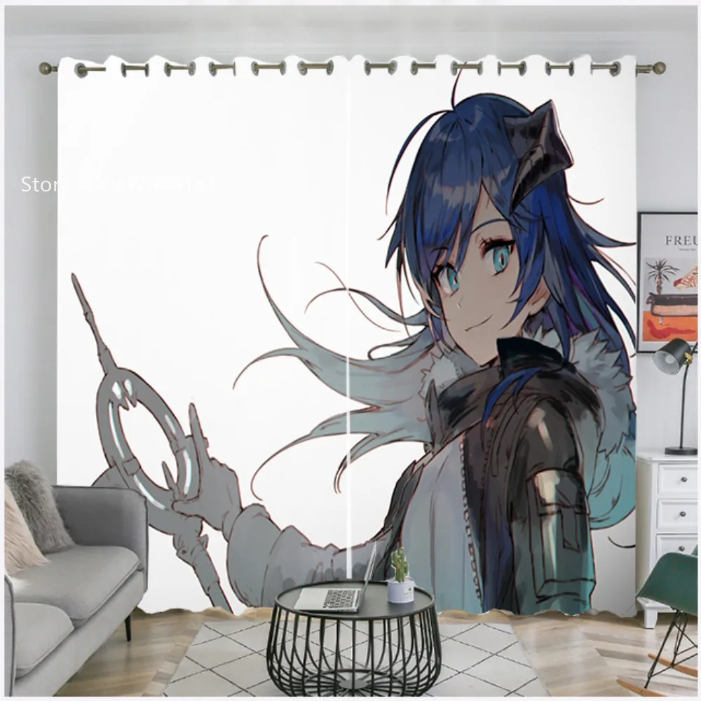 

Arknights Window Curtain 3D Print Japan Anime Girls Window Treatment For Kids Bedroom Window Drapes Living Room Curtain Decor