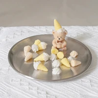 mini ice cream candle mold cream bear donut candle silicone mold star biscuit candle mold diy home decoration candle wax mold