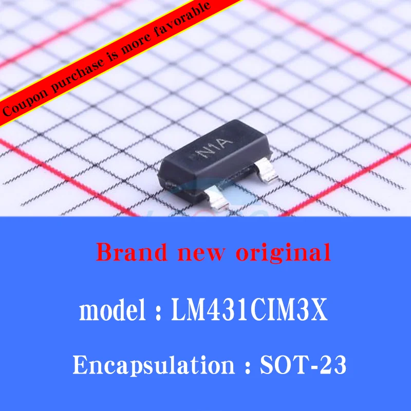 

100/pcs Lot New original LM431CIM3X LM431CIM3X/NOPB screen printing N1A SOT23-3 low voltage linear regulator IC