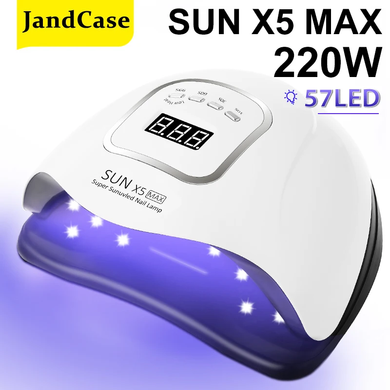 

Сушилка для ногтей SUNX5MAX, 57 шт., светодиодная лампа для ногтей, лампа для гель-лака, двойная мощность, быстрое высыхание, с автоматическим датч...