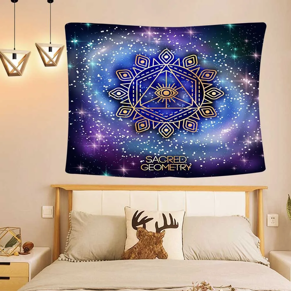 Trippy Alien настенный гобелен ковер дерево глаз гобелены Лев Psychedelic колдовство Tapiz