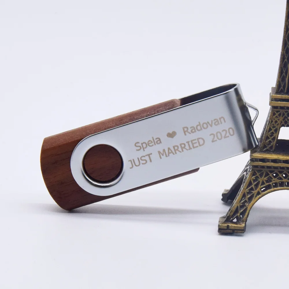Rotable Metal Clip + деревянная USB флешка 3 0 64 Гб Кленовая ручка привод 32 высокоскоростная