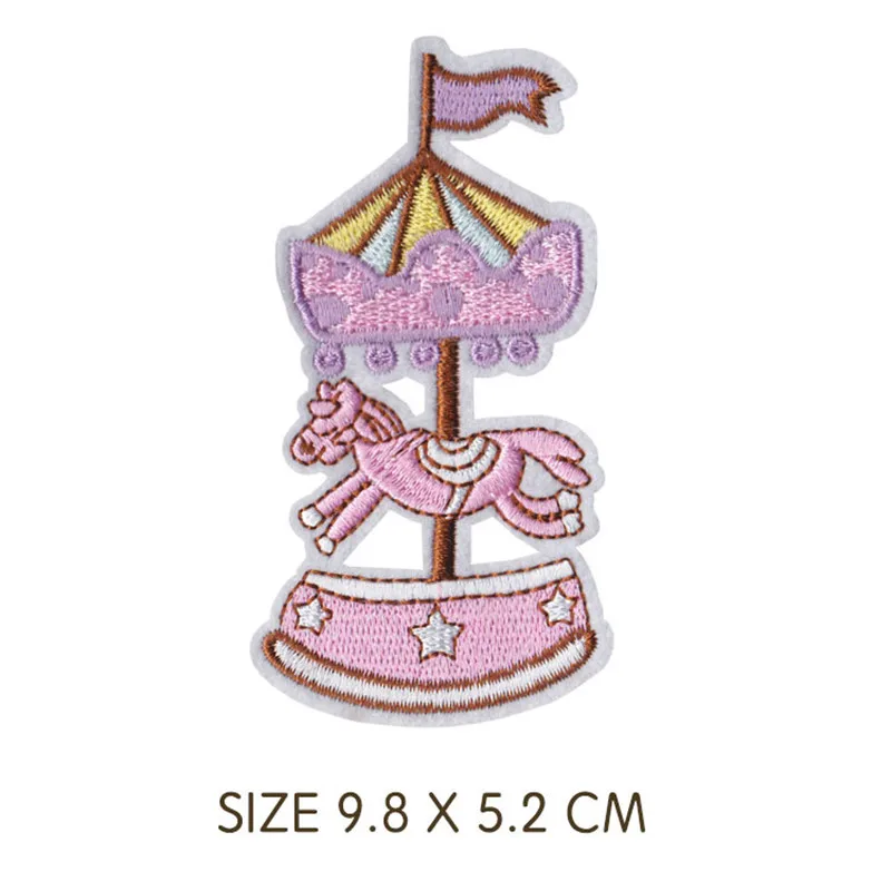 Cartoon My Neighbor Totoro Animal Patches for Clothes Merry-go-round rabbit Embroidery Appliques Child Clothing Accessories | Дом и сад