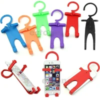 100 brand new and high quality unique flexible silicon cell phone holder car mobile hanger mount for smartphone