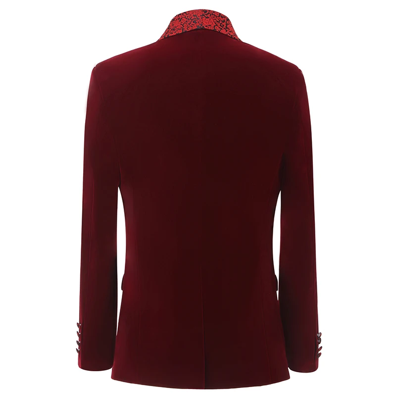 Для мужчин Slim Fit костюм реальное изображение цветочный мужской для выпускного