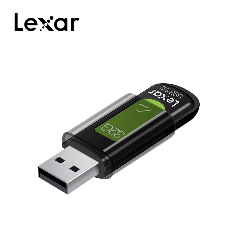 Lexar 32 Гб 64 128 ГБ 256 USB3.0 S57 Green скорость чтения 130 МБ/с./с стильный портативный с