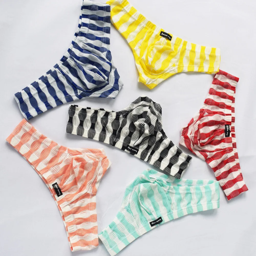 Мужские трусы слипы из сетчатой ткани Howe Ray черные короткие сексуальное нижнее