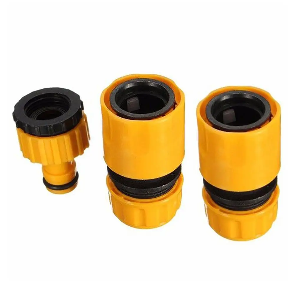 

3Pcs 1/2Inch 3/4Inch Garden Water Hose Pipe Fitting Quick Tap Connector Adaptor camping Outdoor Tools