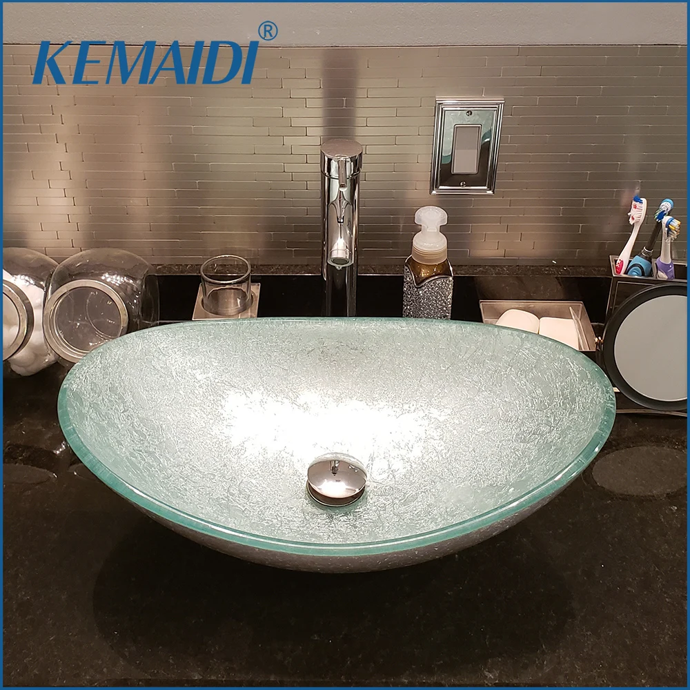 KEMAIDI серебристый искусство ручной работы чаша умывальника раковина смеситель
