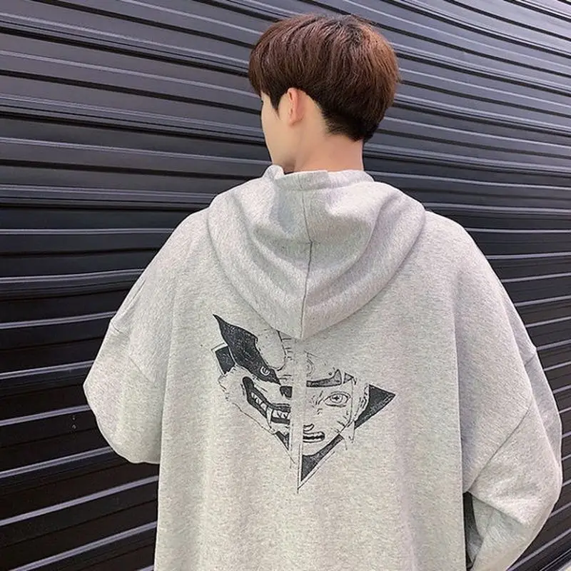 

Sweatshirts Men And Women Hooded Trend Handsome Harajuku Style Autumn And Winter Plus Velvet Loose Jacket Clothes For Teens