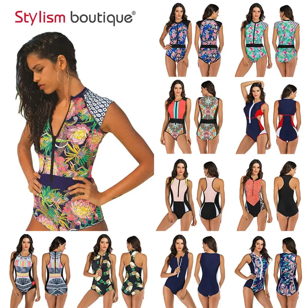 Женский плавательный костюм без рукавов Rashguard активный купальный для серфинга