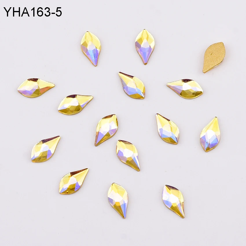 YHA163-5 10 шт хрустальные бриллианты для ногтей дизайн капли Пришивные АВ маркиза украшения для ногтей камень Стразы для ногтей YHA161~ 63 - Цвет: YHA163-5