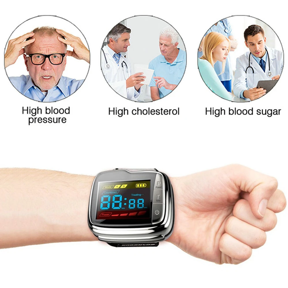 

Cold Laser Therapy Watch for Rhinitis Ear Deafness Pharyngitis Pain Relief Rhinitis Hypertension Diabetes Prevent Arterioscleros