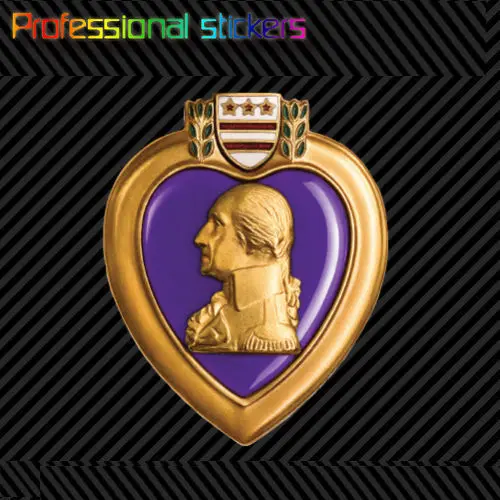 

Purple Heart Sticker Decal Self Adhesive Vinyl Military Decoration Us Military Stickers for Car Windows, Laptops,office Supplies