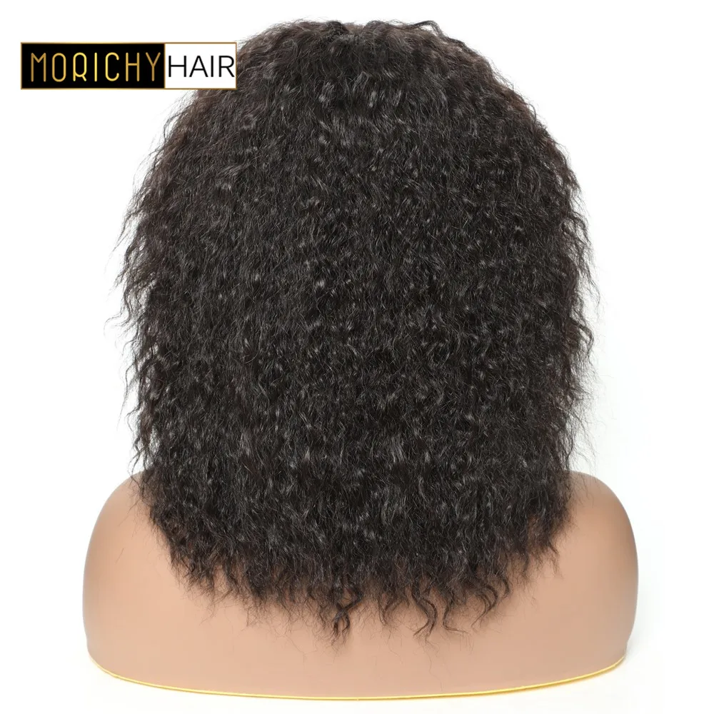 Парики из человеческих волос MORICHY с коротким вырезом бразильские волосы афро