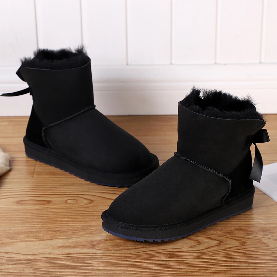 Женские замшевые ботильоны FVMX Зимние Повседневные полусапожки из овечьей кожи и