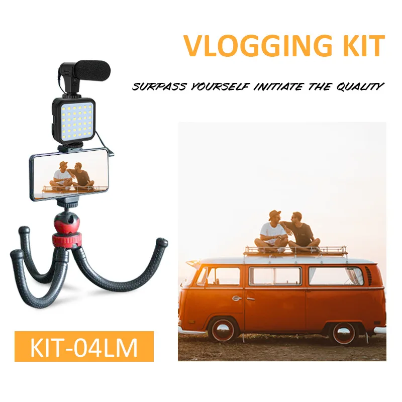 Светильник для видеосъемки DSLR SLR телефон Vlog штатив наборы для видеосъемки живой селфи заполнясветильник с дистанционным управлением свето...