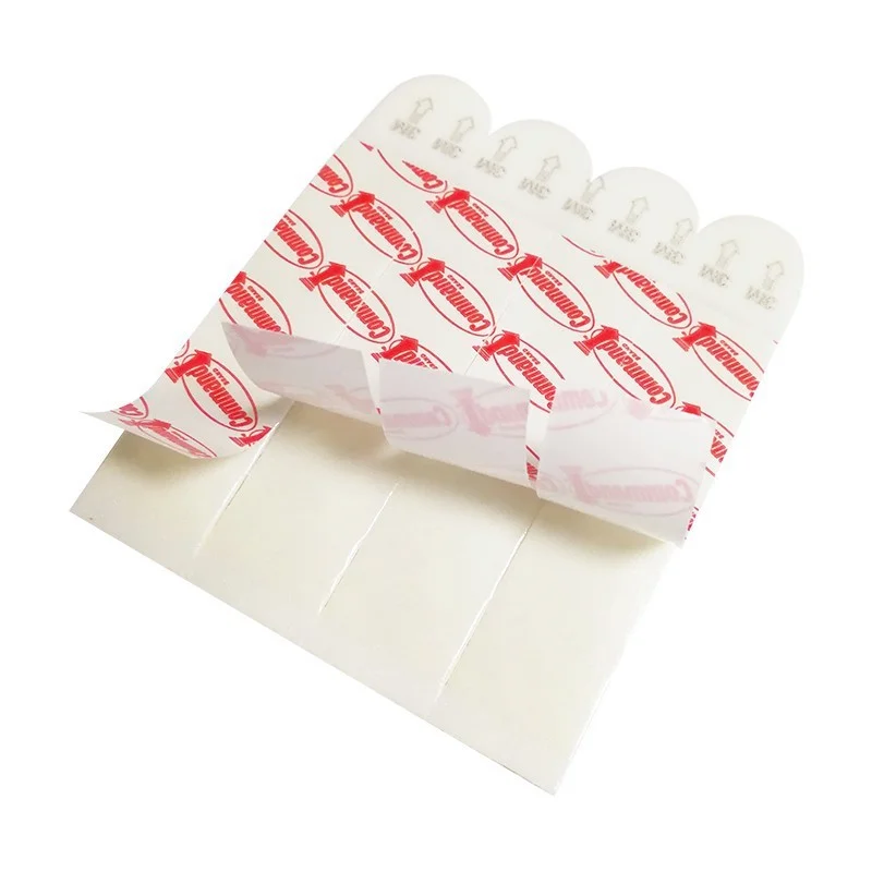 

12pcs 3M Self Adhesive Double-sided Tape For Wall Poster Bathroom Picture Frame Hanging Command Replacement Strips Home Hardware