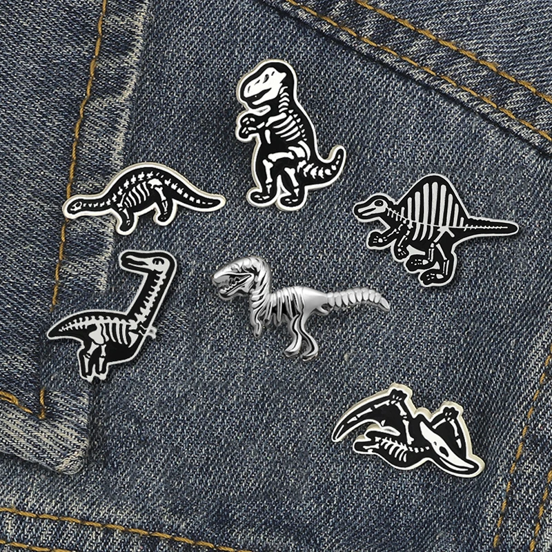 2 ~ 6 шт./компл. забавные эмалевые булавки мультфильмы лиса панда авокадо динозавр