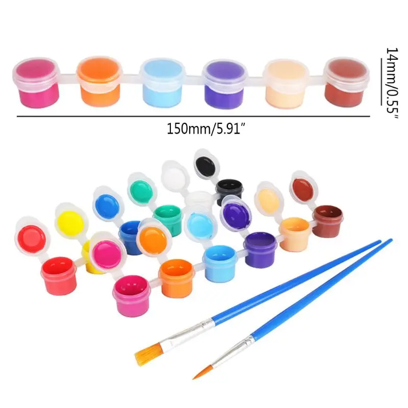 

2ml 12 Vibrant Colors Washable Gouache Paint for Kids School Finger Paint