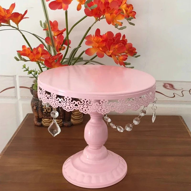 Розовый круглая подставка для торта лоток украшения свадьбы нарядное кружевное