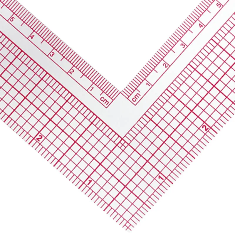 1Pcs Drawing Supplies Plastic L Shape Right Angle Craft Scale Rule Multi-function Quilting Ruler Sewing Patchwork Tool | Дом и сад
