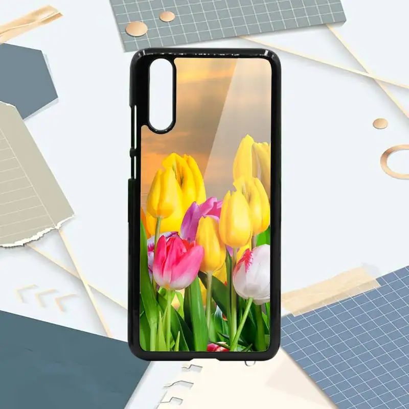 

Tulip flower painting Aesthetics Phone Case PC For Samsung galaxy S note 8 9 20 10 e lite2019 plus pro ultra