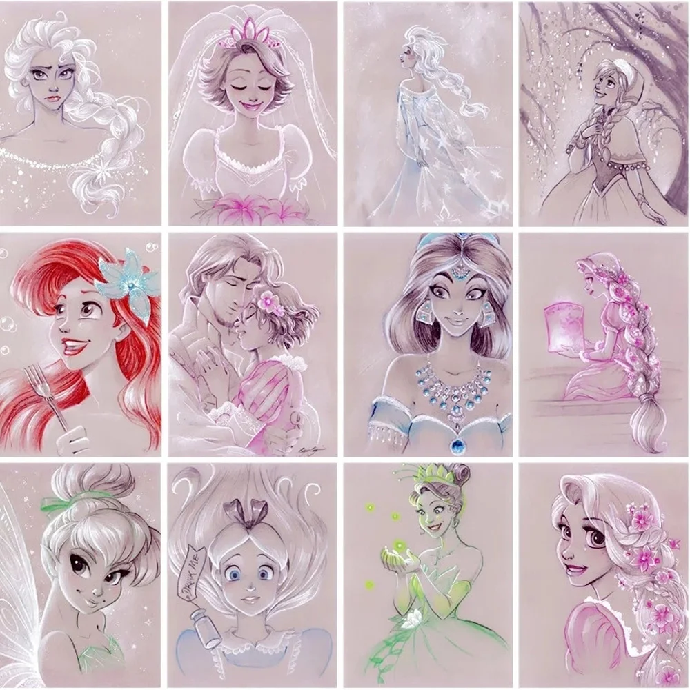 

Disney Series 5D Diy Square Round Diamond Painting Princess Mosaic Embroidery Set Diamond Painting High Quality Handmade Gift