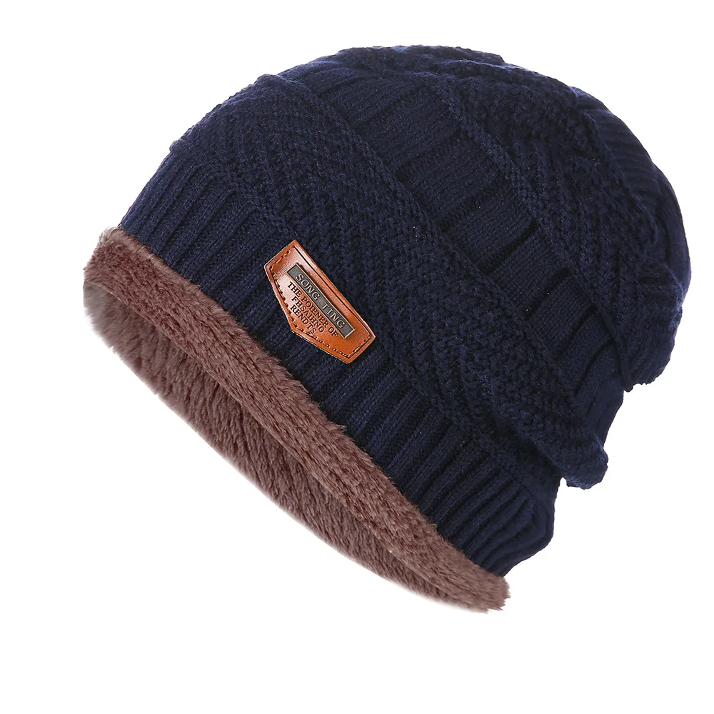 2022 New Fashion Men Warm Winter Hat Scarf Soft Knitted Set Skullies Beanies For Women Unisex Caps | Аксессуары для одежды