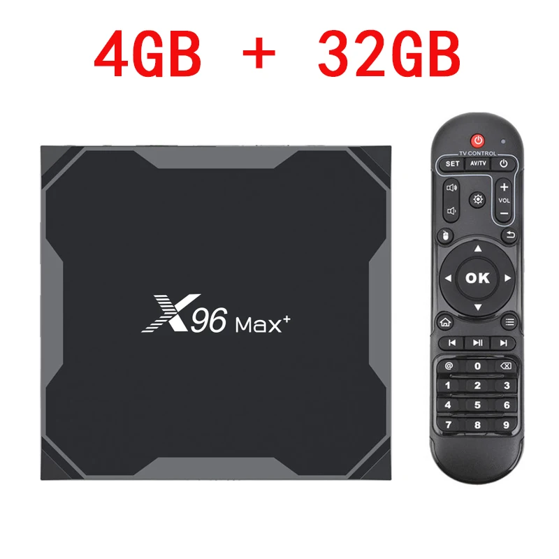 4G 32G TV BOX X96Max+ Смарт ТВ приставка Android 9,0 Amlogic S905X3 LPDDR3 Четырехъядерный 4 ГБ 32 ГБ 64 Гб 2,4G и 5 ГГц Wifi BT 1000M 4K телеприставка X96 Max X2 - Цвет: 4G 32G TV BOX