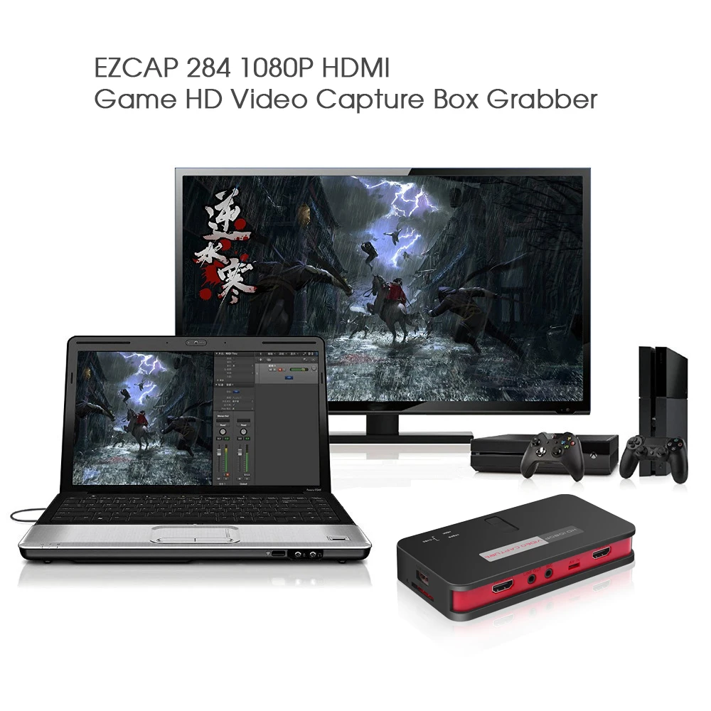 EZCAP 284 1080P HD коробка захвата видео для игр HDMI совместимый захват XBOX PS3 PS4 ТВ онлайн