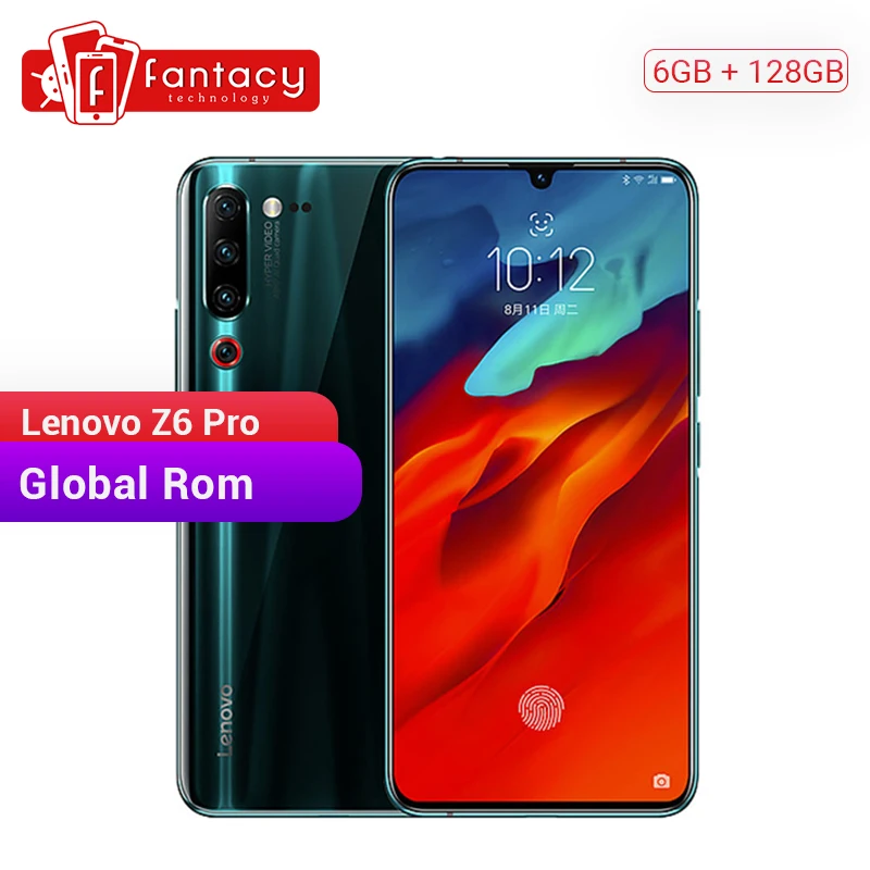 Lenovo Z6 Pro смартфон с восьмиядерным процессором Snapdragon 855 ОЗУ 6 ГБ ПЗУ 128 39 дюймов 1080P