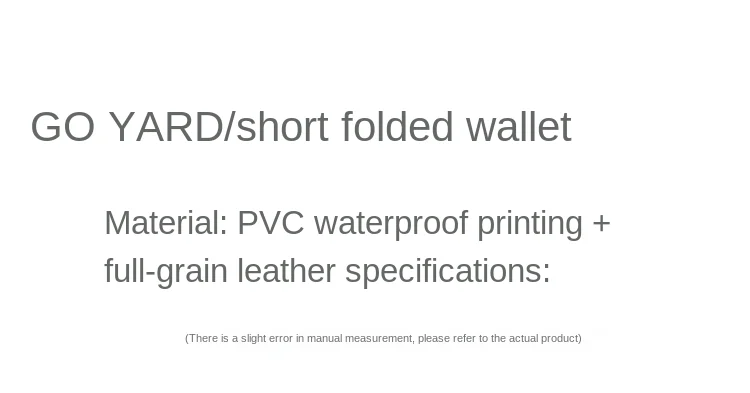 

New leather short half-fold men's wallet dog tooth bag wallet