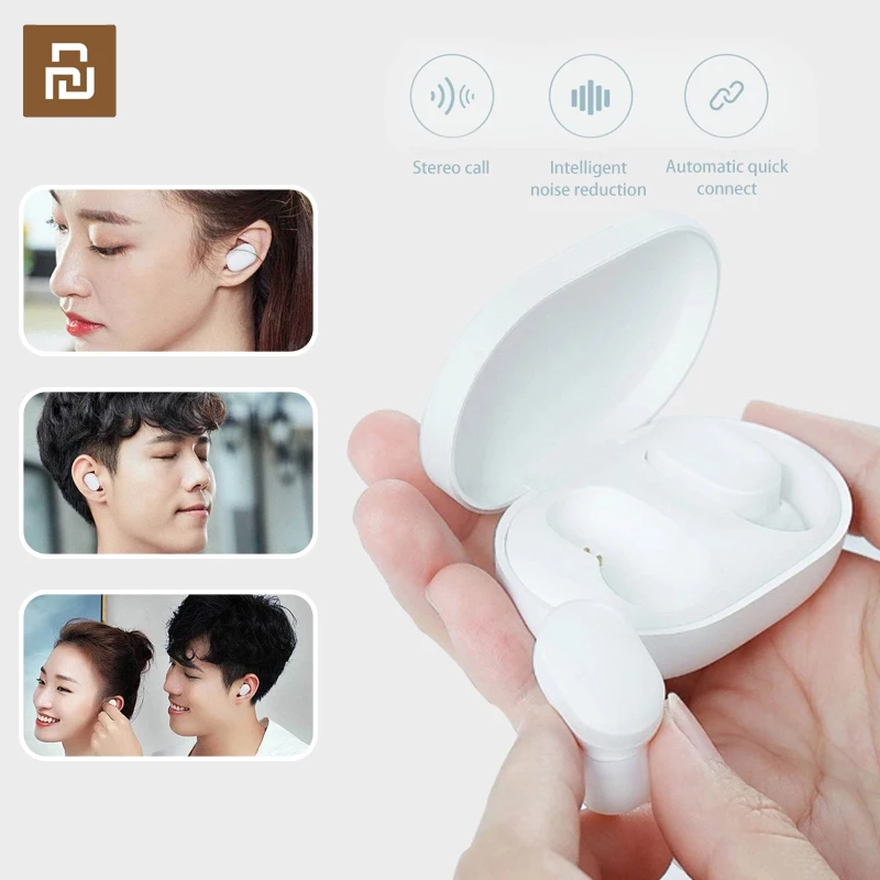 Xiaomi Mi Mijia AirDots Bluetooth наушники Redmi TWS стерео Беспроводная гарнитура в ухо бас